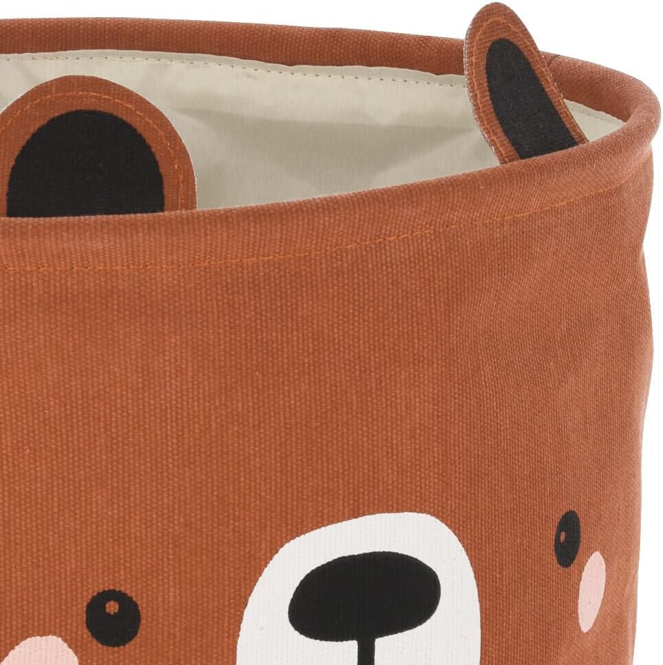 Murago - 2er Set Braun - Bär Aufbewahrungskorb Wäschekorb Beutel Sack Tasche für Spielzeug Kinderzim