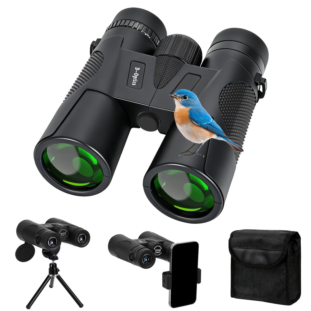 12x42 HD Fernglas Erwachsene, Kompakte Ferngläser wasserdicht feldstecher fernglas FMC-Linse Feldste