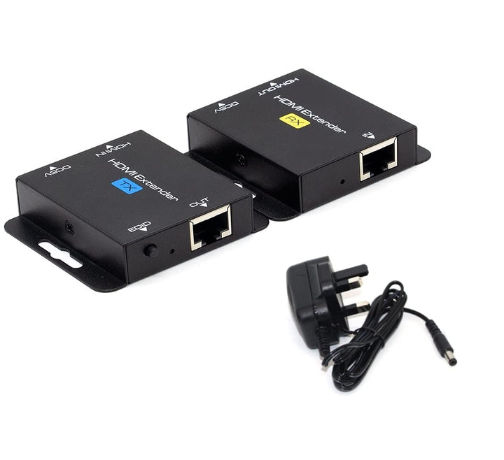 HDMI-Extender 60 m mit POC 1080p @ 60Hz 3D HDMI Repeater (TX und RX) RJ45 auf HDMI Konverter Transfe