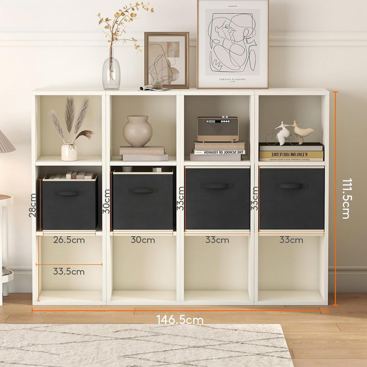 Lifewit 10 Stück Aufbewahrungsbox Stoff, Faltbare aufbewahrungsbox, 26 x 26 x 28 cm Aufbewahrung Ord