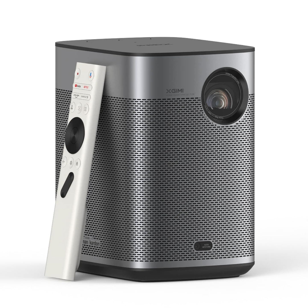 XGIMI Halo+ GTV 1080P Tragbarer Beamer, Google TV mit lizenziertem Netflix, 700 ISO Lumen, 2x5W Harm