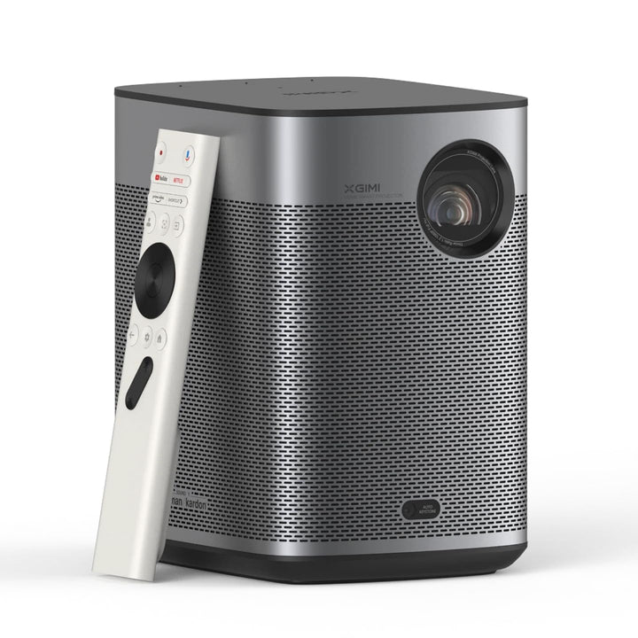 XGIMI Halo+ GTV 1080P Tragbarer Beamer, Google TV mit lizenziertem Netflix, 700 ISO Lumen, 2x5W Harm