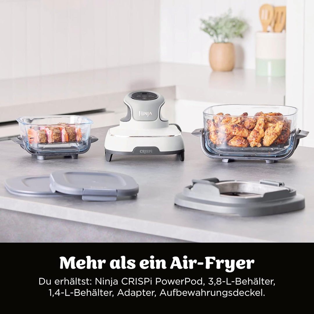 Ninja CRISPi Tragbare Heissluftfritteuse mit Tragetasche, 3,8 l & 1,4 l, 4-in-1: Heissluftfrittieren