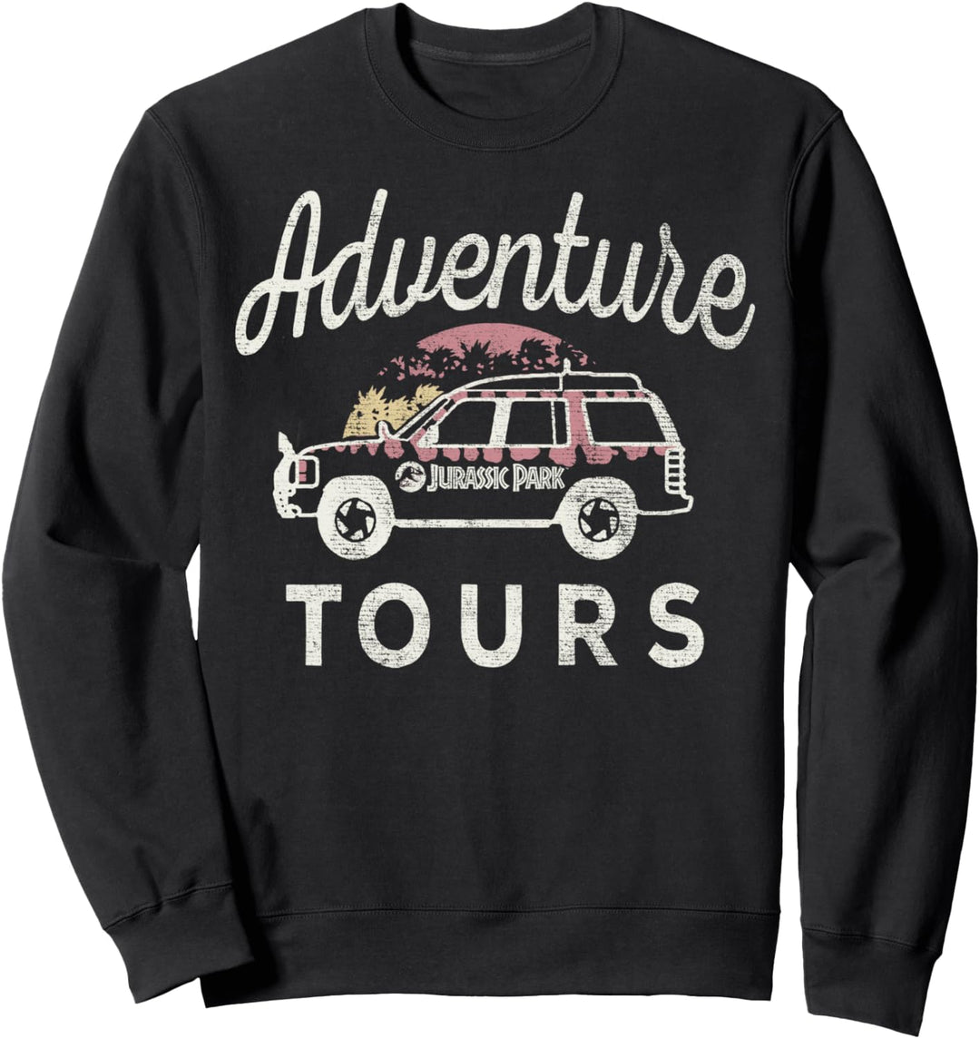 Jurassic Park Adventure Tours Safari Jeep Sweatshirt