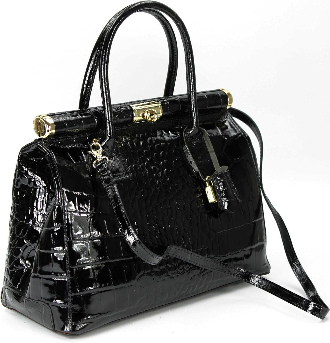 Belli The Bag XL italienische Leder Henkeltasche Handtasche Damen Ledertasche Umhängetasche - 34x25x