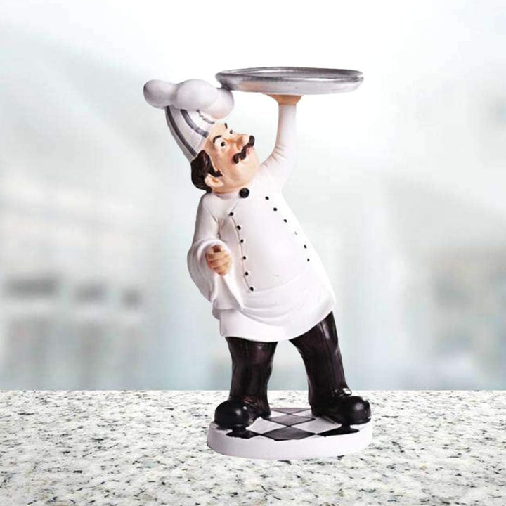 Supvox Französischer Koch Figur Koch Koch Sammlerstück für Theke Restaurant Café Bäckerei Hotel Tisc
