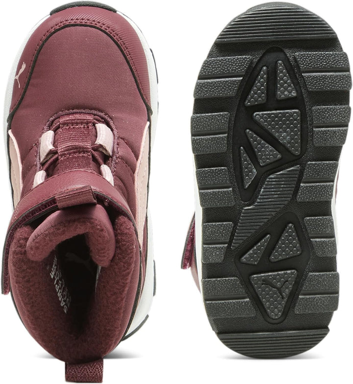 PUMA Unisex Baby Evolve Boot Ac+ Inf Sneaker 20 EU Dark Jasper Future Pink Astro Red, 20 EU Dark Jas