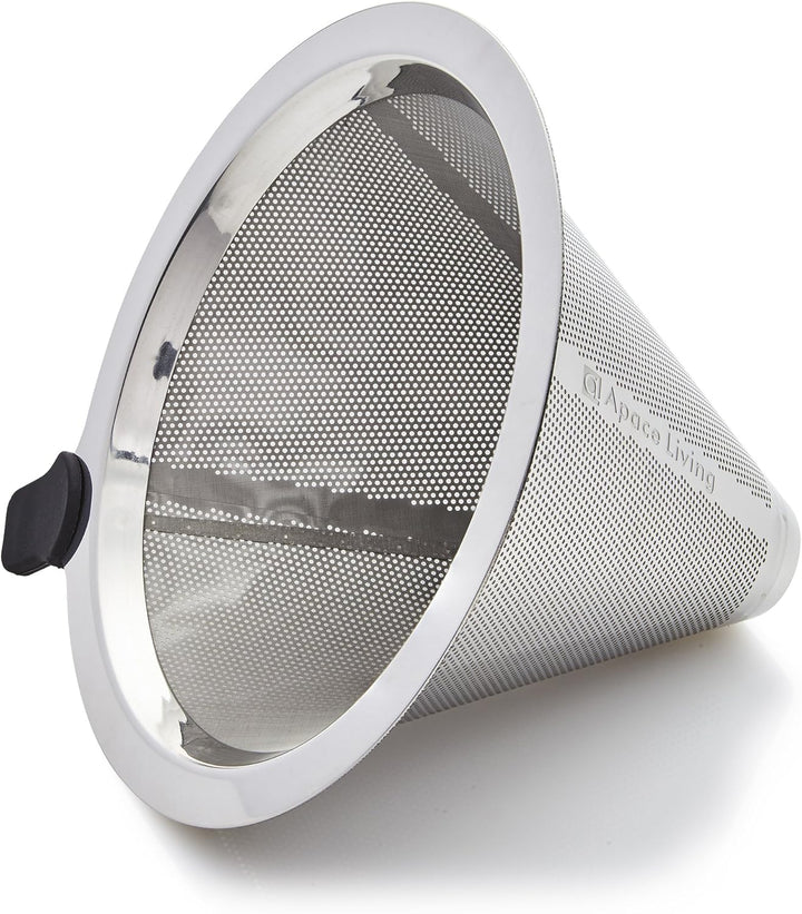 Apace Living SultryBrew Pour Over Kaffeebereiter inkl. Kaffeeschaufel und Korkdeckel Eleganter Handf