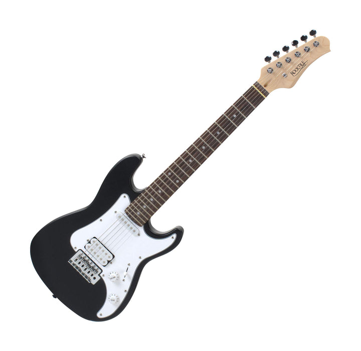 Rocktile Sphere Junior Black 3/4 E-Gitarre (weisses Schlagbrett, 1 Humbucker, 1 Single Coil, 22 Bünd