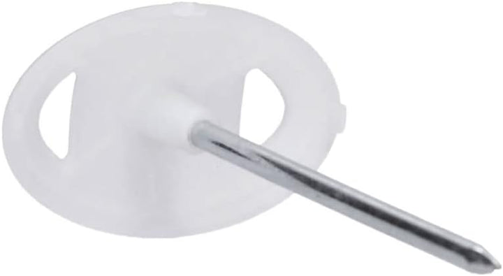 500 Stück Nagelscheiben Ø 3x70 mm mit Montagenagel Stahl oval Weiss Ø 3x70mm 500, Ø 3x70mm 500