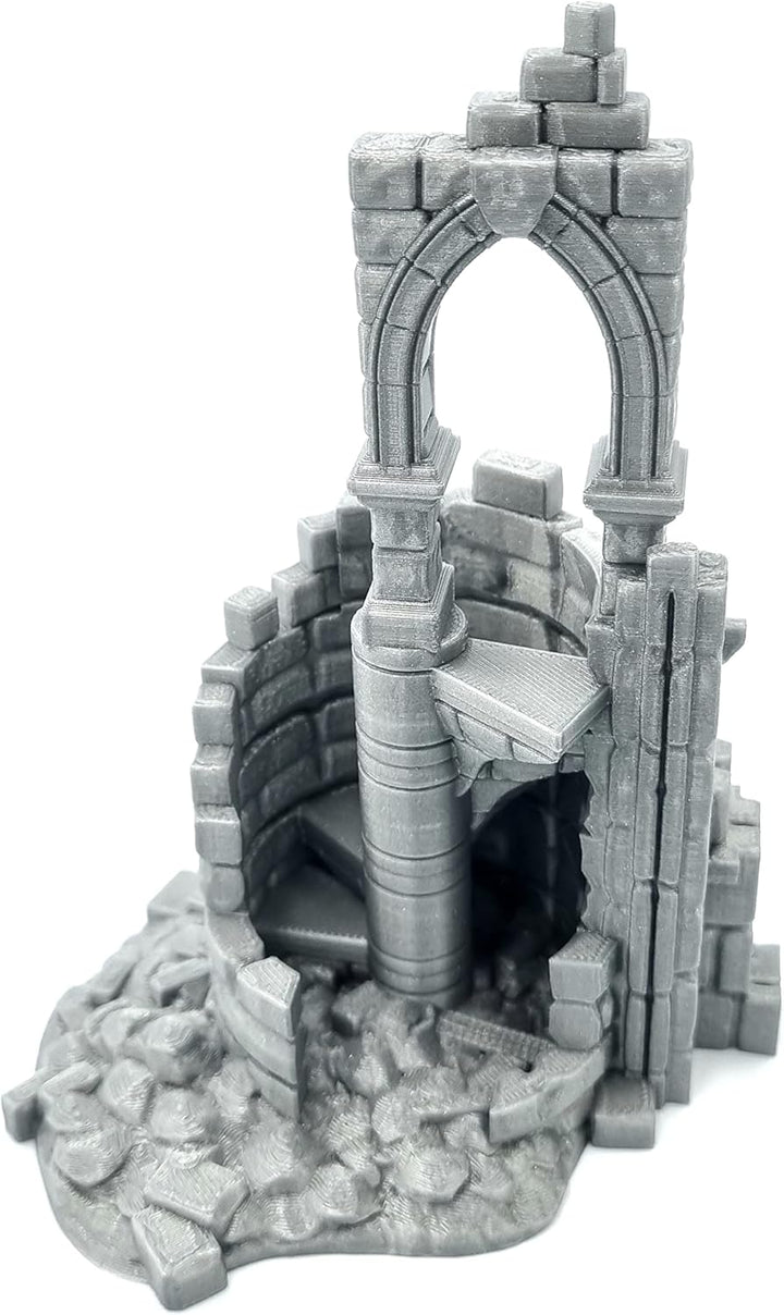QP3D - Battle Ruined Building Wall, Terrain Scenery für Tabletop & RPG 28-32mm Miniaturen Wargame Pr