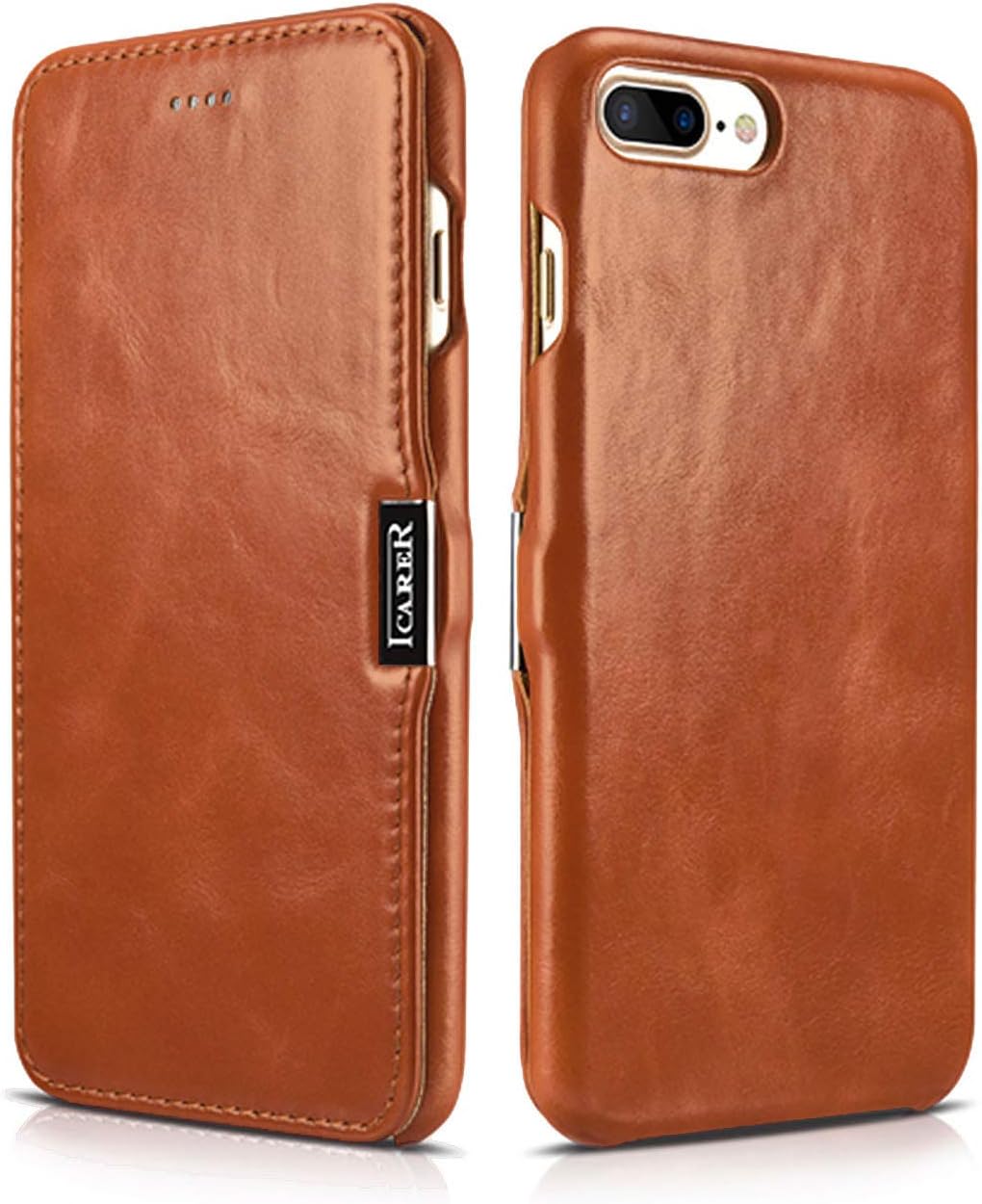 ICARER Hülle passend für Apple iPhone 8 Plus und iPhone 7 Plus (5.5 Zoll), Handyhülle mit echtem Led