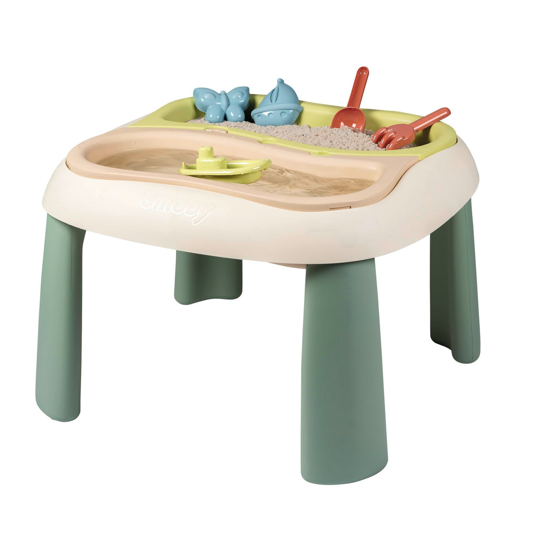 Smoby Life - Sand- und Wassertisch - 83% Recyclinganteil - Outdoor-Spielzeug mit Zubehör - UV-bestän