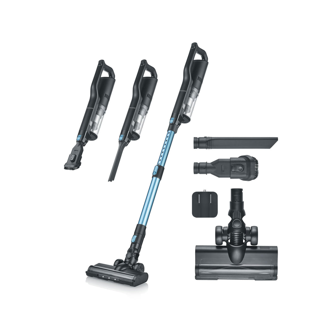 SEVERIN Kabelloser Akku Staubsauger S’Power Slim, höhenverstellbares Saugrohr, LED-Beleuchtung, 50 M