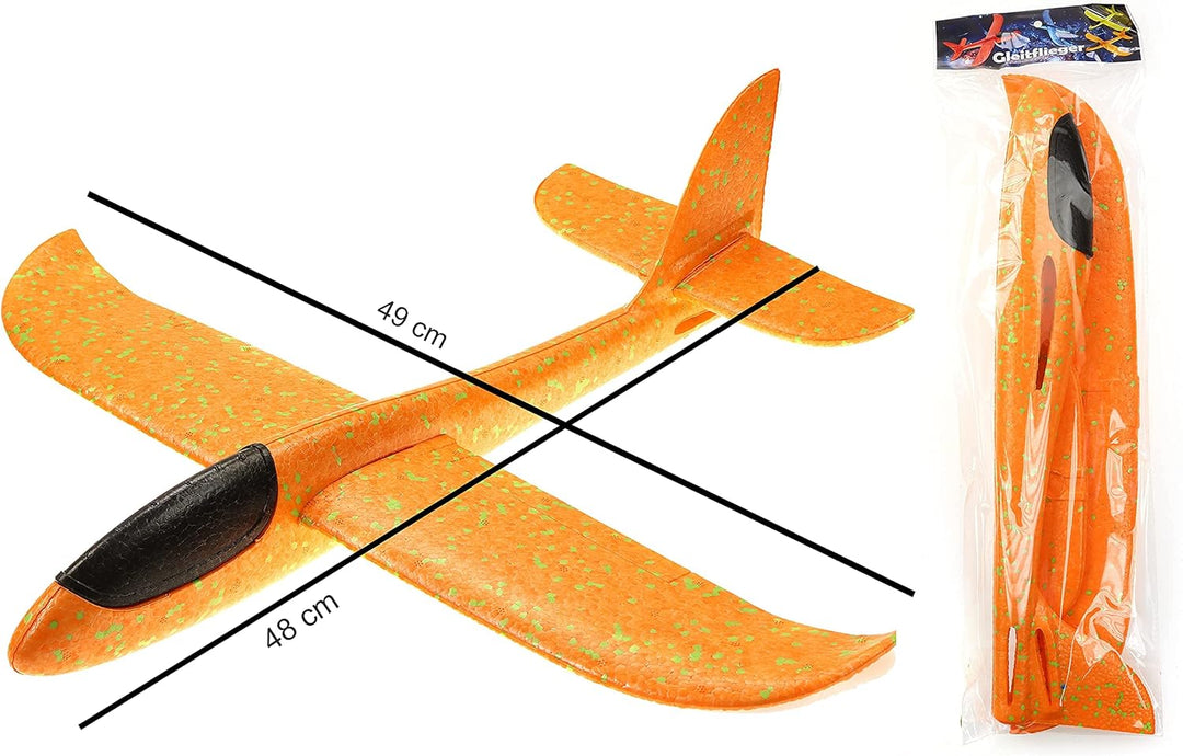 ELLUG grosses XXL Segelflugzeug Segelflieger aus Styropor 49 * 48 * 12,5cm Flugzeug Flieger Outdoor-