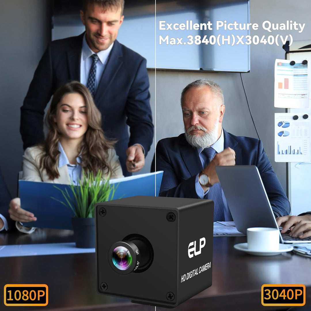 ELP 12MP USB Kamera 1080p@120fps Hochgeschwindigkeits-Webcam für industrielle Sicherheit mit 4K-Aufl