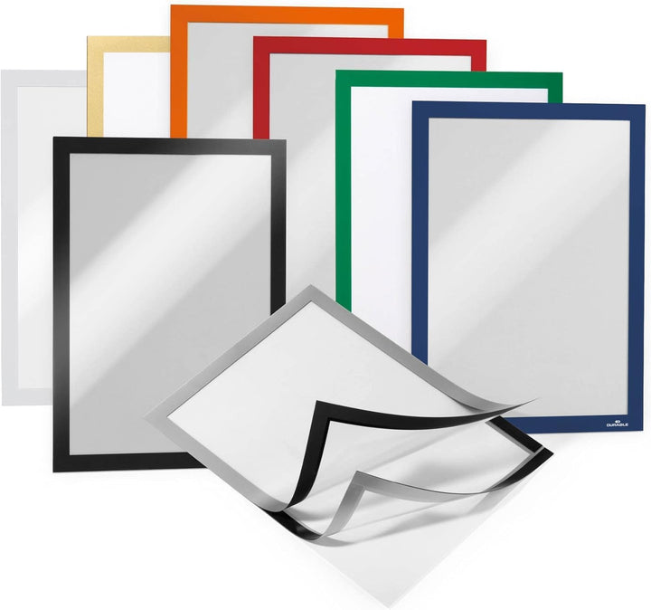 Durable Info-Rahmen Duraframe (A4, selbstklebend mit Magnetverschluss) 10 Stück, weiss, 488202 A4 We