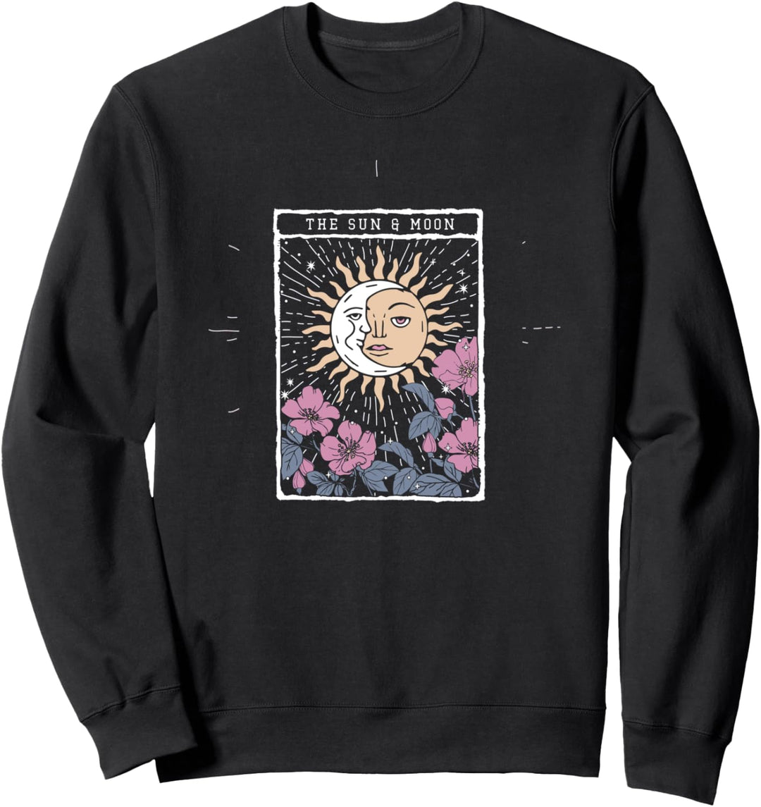 Sun Moon Floral Tarot Card Sweatshirt