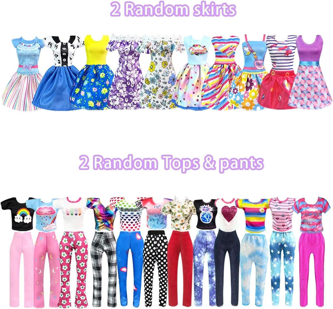 Kleidung Schmuck Zubehör für 11,5 Zoll Puppen mit 1 Abendkleider 2 Kleider Set 4 Minikleider 2 Tops