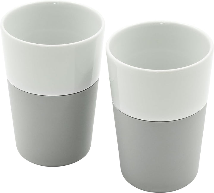 EVA SOLO | 2 Cafe-latte-Becher Marble grey | Gut zu halten durch Silikonbeschichtung | Marble grey 1