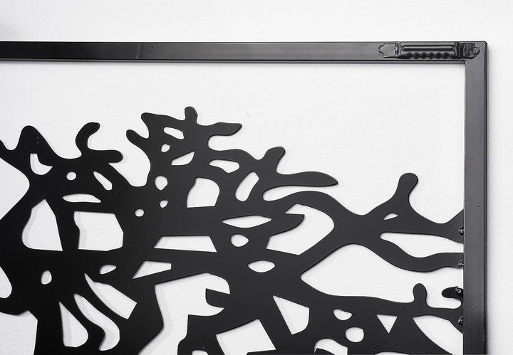 Kobolo Wandbild Wanddeko Metallbild - TREE - Metall - dreiteilig - schwarz - Baum Lebensbaum - XXL