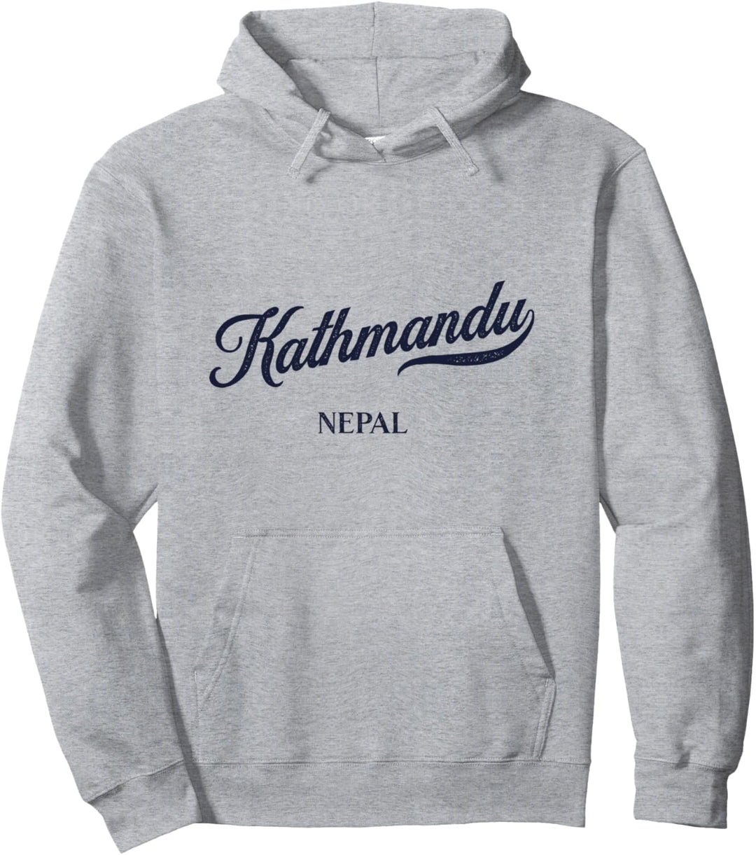 Retro Nepal-Stadt — Vintage Kathmandu Pullover Hoodie