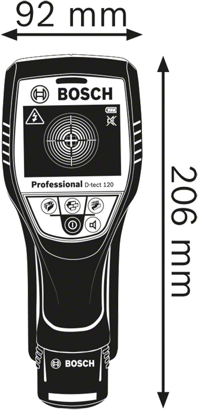 Bosch Professional System Ortungsgerät D-tect (1 Akku 12V, max. Ortungstiefe Kunststoffrohre/Holzunt