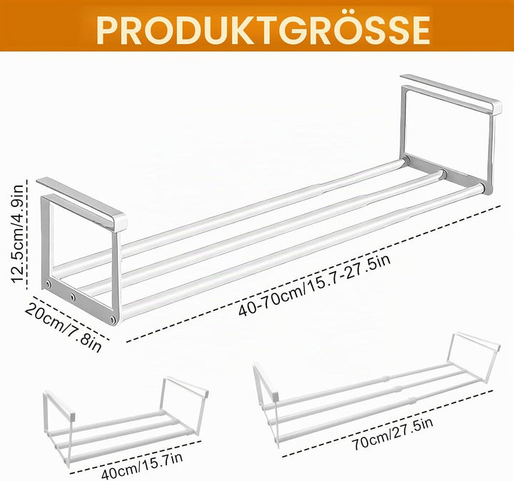 Hängendes Schuhregal Organizer Im Schrank, Erweiterbar Schrankregal, Verstellbarer 40-70cm, Schuhorg