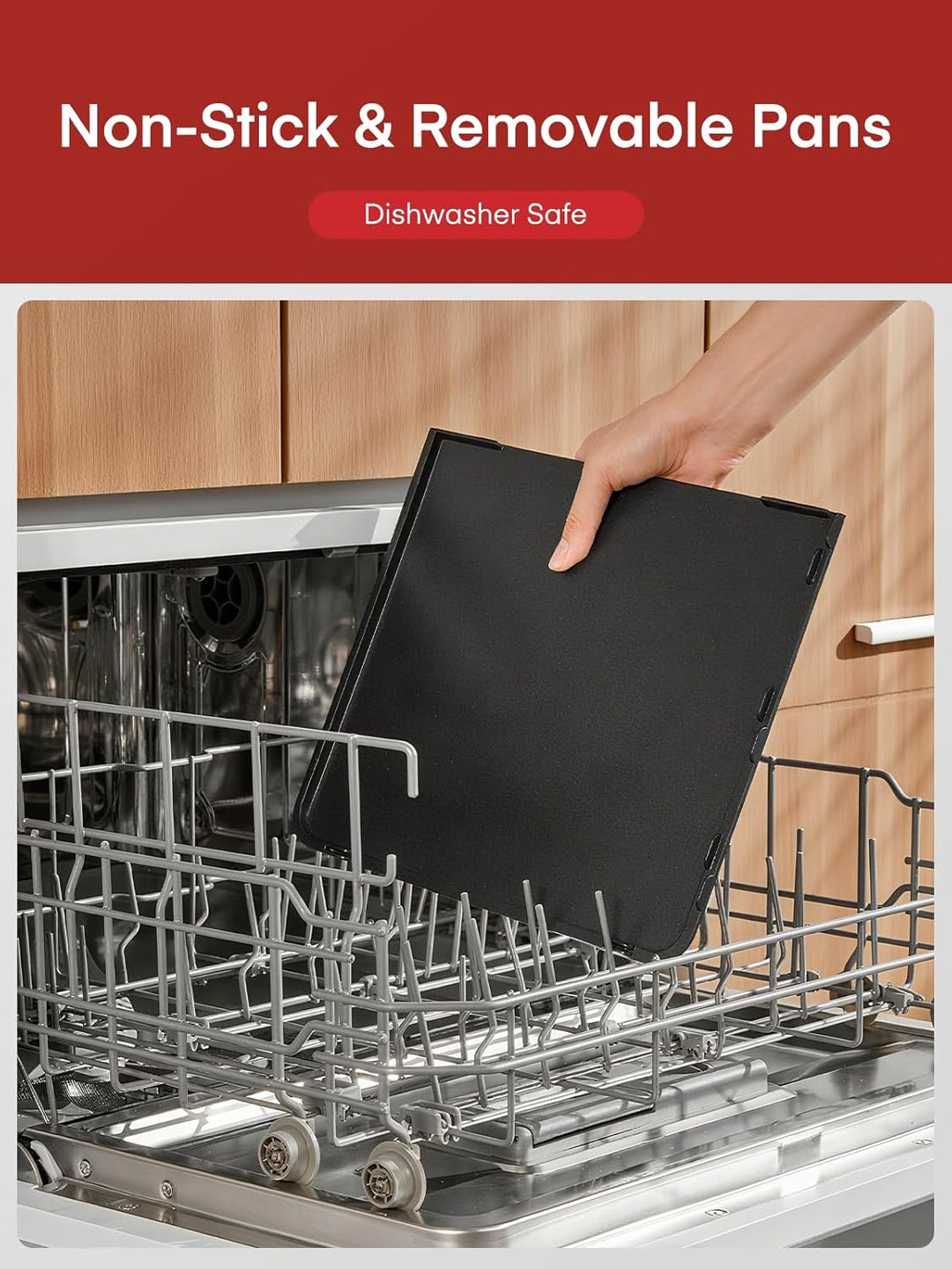 FOHERE Elektrogrill Tischgrill mit 2 Getrennt Regelbaren Grillplatten (Glatt & Gerillt), Extra gross