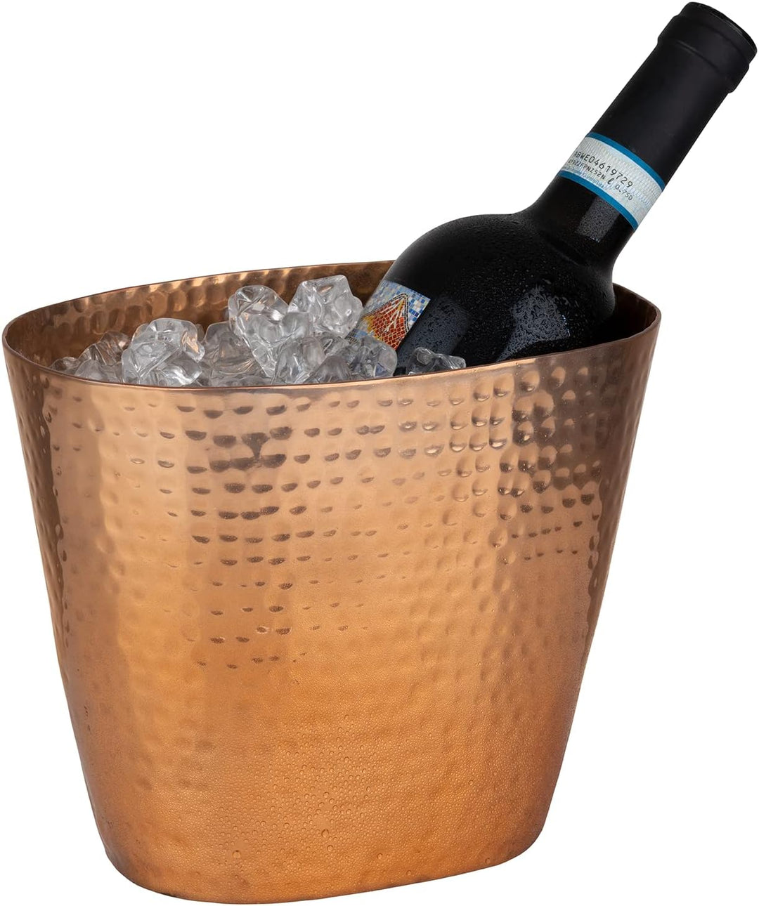 APS 36106 Wein-/Sektkühler "SMALL", Aluminium, für 1 Flasche, 20,5 x 14 x 17 cm, Kupfer-Look Kupfer-