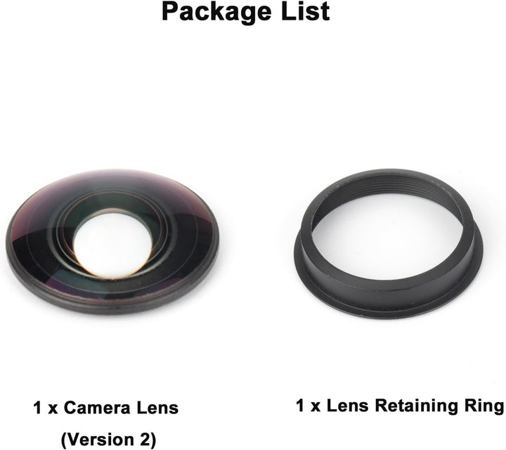 Ersatz-Objektiv für Insta360 X4 Action-Kamera-Objektiv-Reparaturteil (Version 2 – mit Rand) Version
