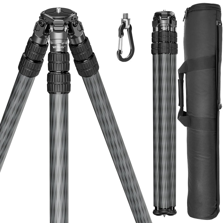 WEYLLAN GN403 Carbon Stativ, Reisestativ aus Kohlefaser, Kamera Stativ
