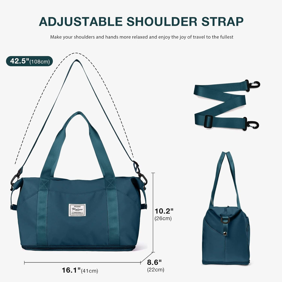 Reisetasche Damen Sporttasche 40x20x25 Ryanair Handgepäck Tasche Weekender Bag Schwimmtasche Wasserd