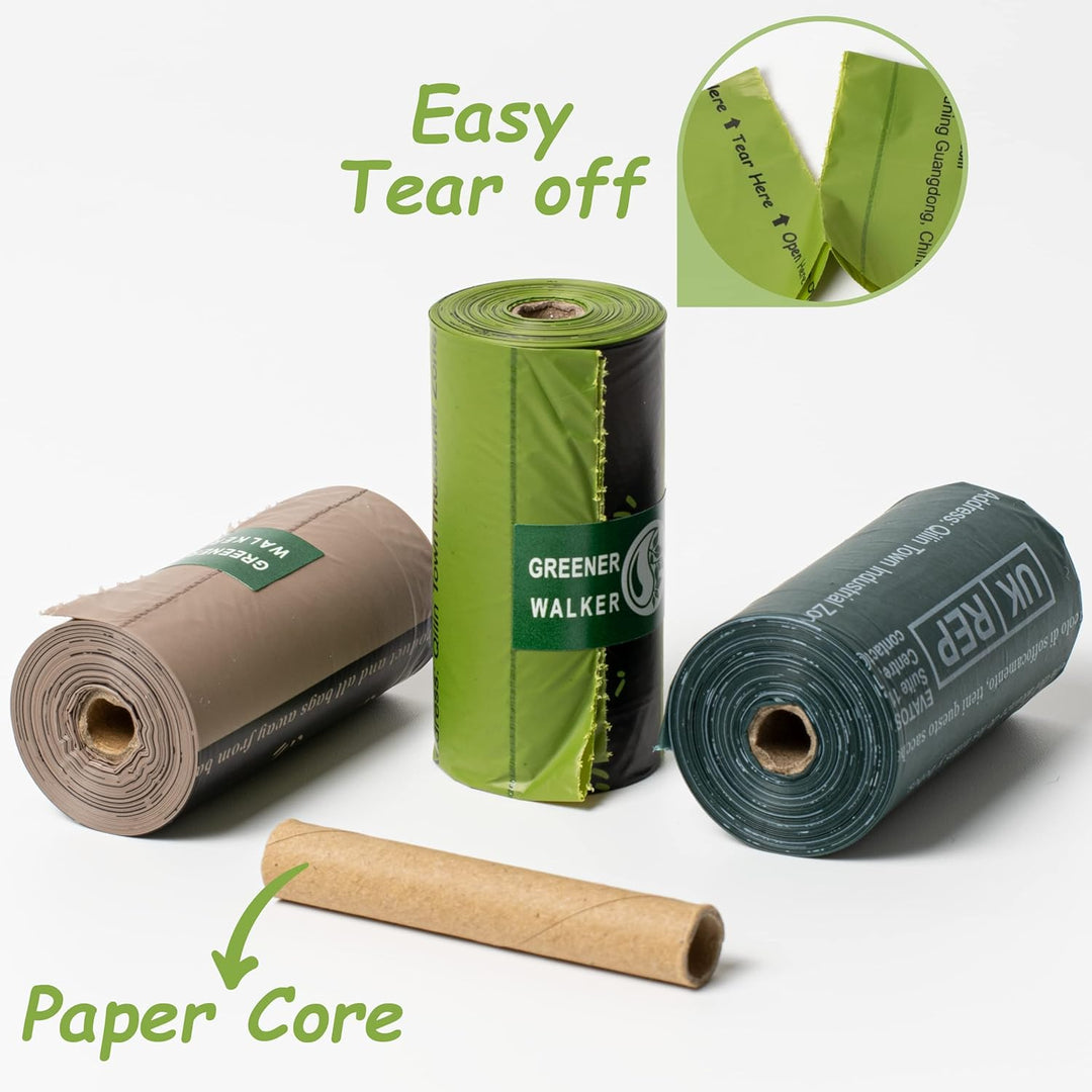 Greener Walker Hundekotbeutel biologisch abbaubare-540 Stück,extra gross,dick und stark,100% tropfsi