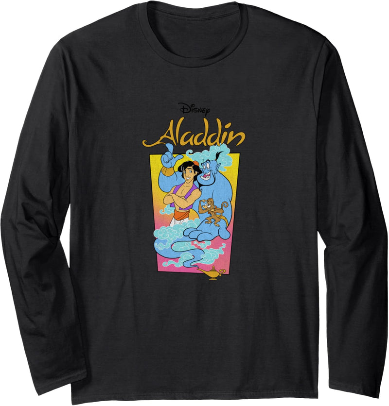 Disney Aladdin Genie Abu Poster Langarmshirt