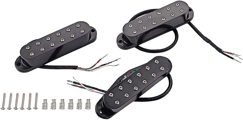 Alnicov Mini-Humbucker-Tonabnehmer für Gitarre, Hals, Mittelsteg, SSS-Tonabnehmer, Set für Stratocas