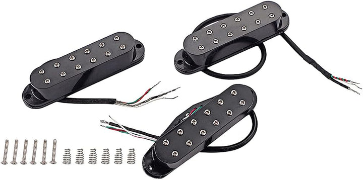 Alnicov Mini-Humbucker-Tonabnehmer für Gitarre, Hals, Mittelsteg, SSS-Tonabnehmer, Set für Stratocas