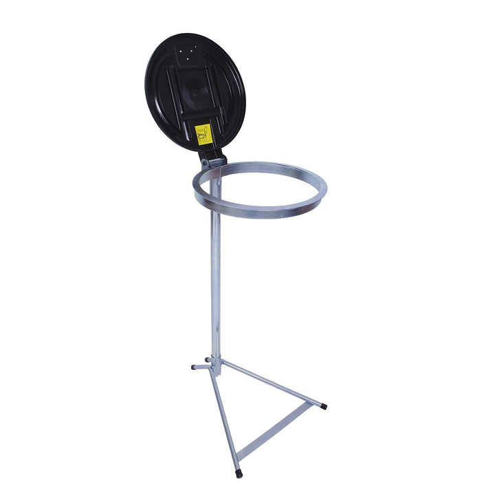 Certeo | Müllsackständer | Standgestell | für Volumen 120 l | Verzinkt | Kunststoffdeckel