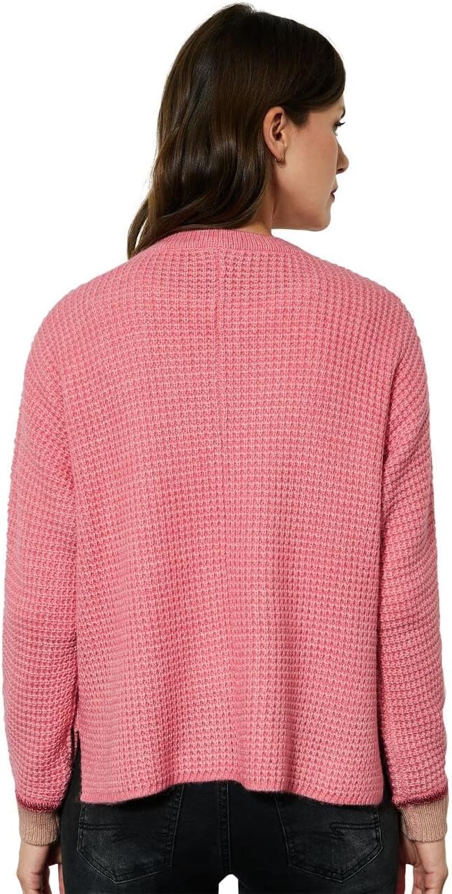 Street One Damen Offene Strickjacke 42 Winter Rose Melange, 42 Winter Rose Melange