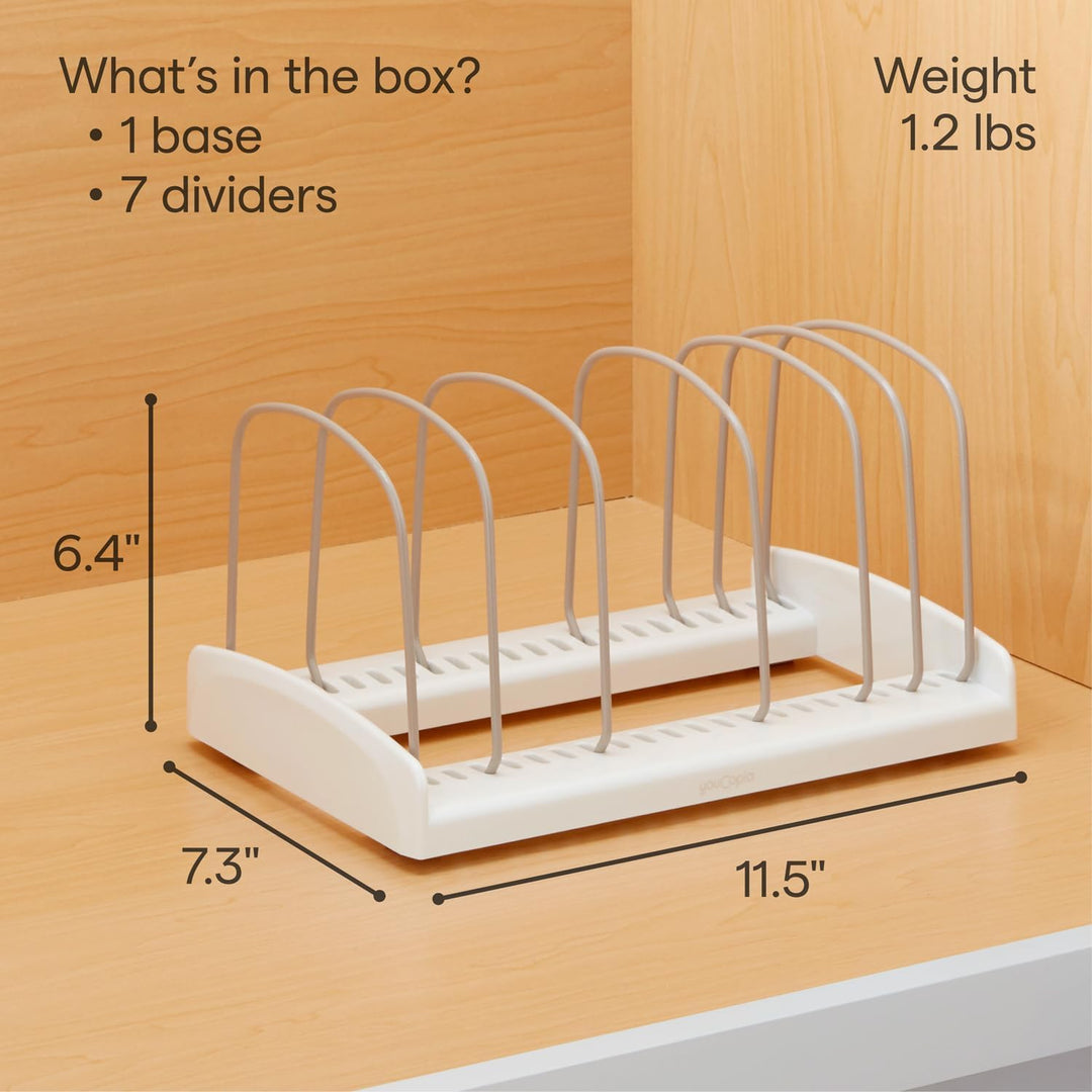 YouCopia Bakeware Rack StoreMore verstellbar, Kunststoff, Weiss, Standard