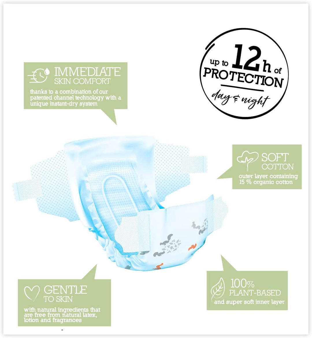 Moltex Pure & Nature Öko Windeln Grösse 3 Midi (4-10 kg) Monatsbox 198 Bio Windeln Grösse: 3, Gr