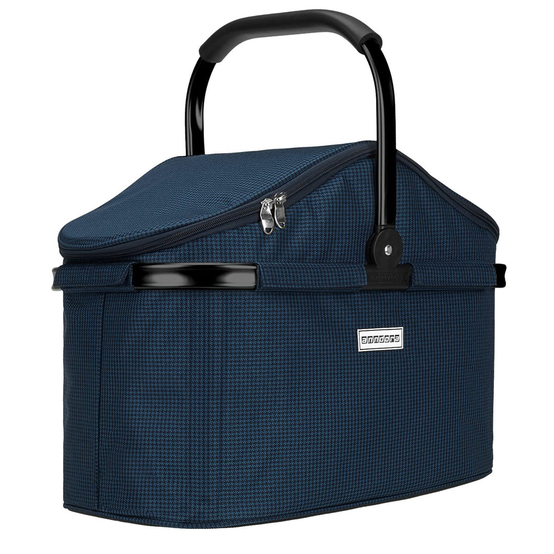 anndora Einkaufskorb 25 Liter Isolierkorb - Blau Hahnentritt Iso: Hahnentritt Blau, Iso: Hahnentritt
