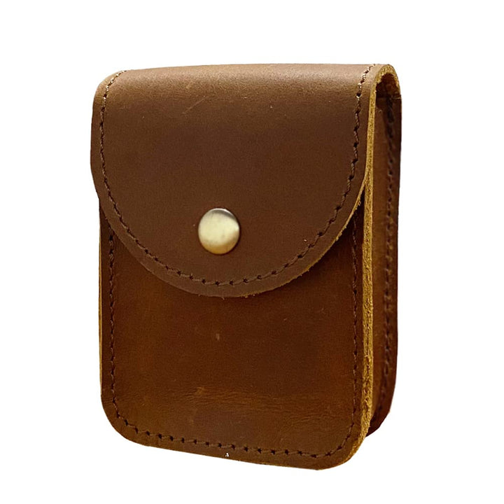 aolaso Spielkartenetui, Echtes Leder Single Deck Card Box/Halter Ledergürteltasche für Männer Mini-G