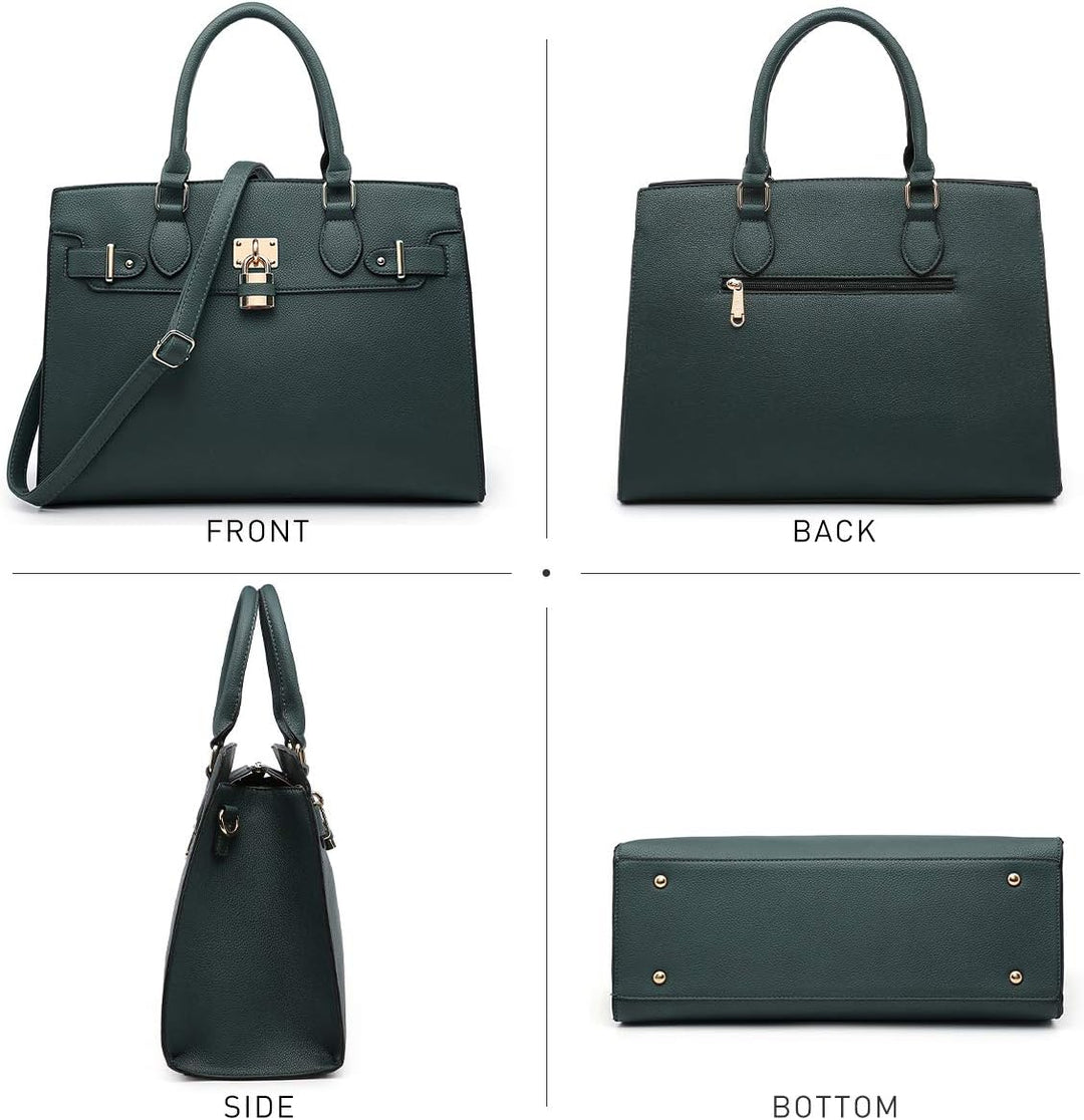 Dasein Women Handbags and Purses Ladies Shoulder Bag Top Handle Satchel Tote Work Bag with Matching