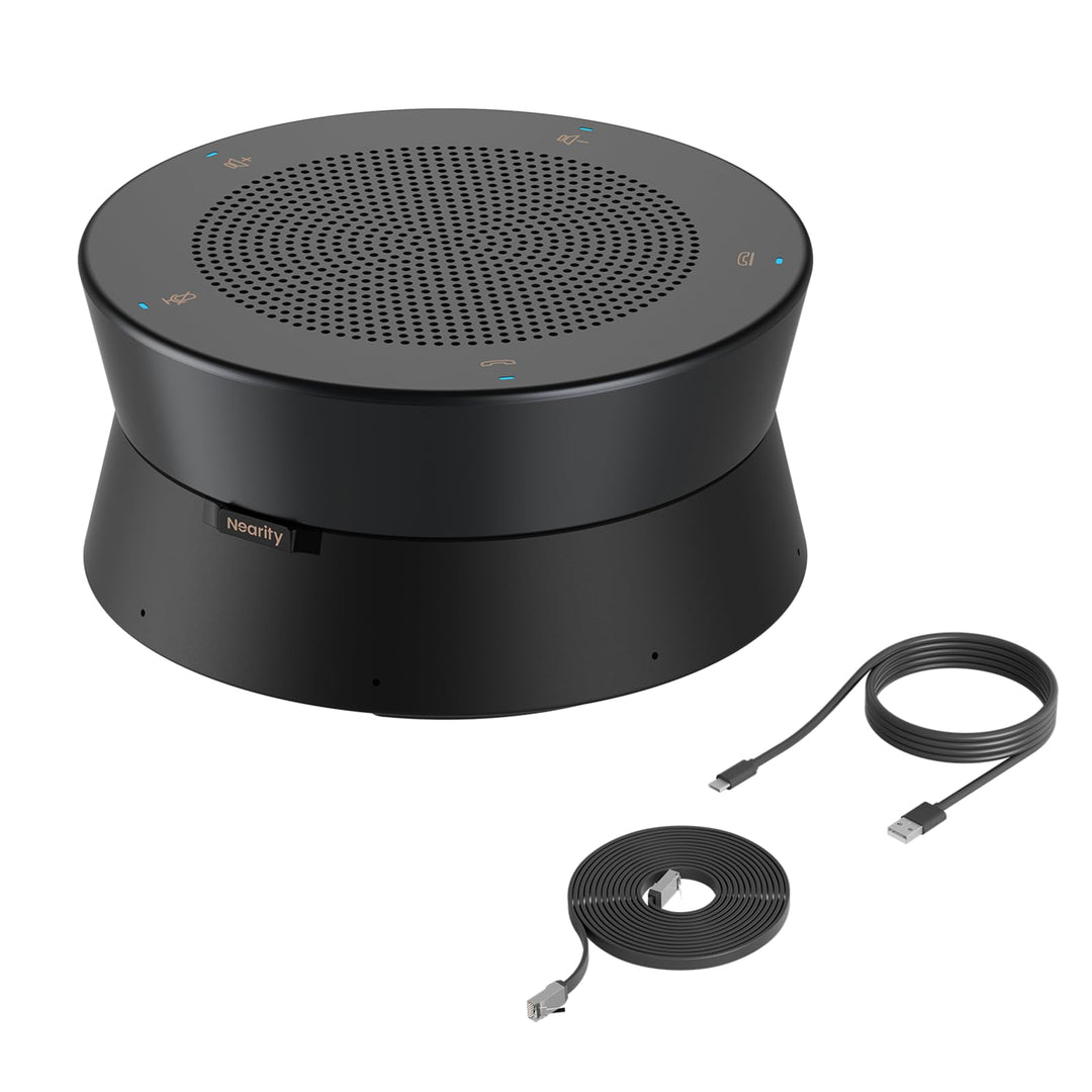 NEARITY A20S Konferenzlautsprecher und Mikrofon, USB Speakerphone mit 8 Mics 16ft Voice Pickup, AI 2