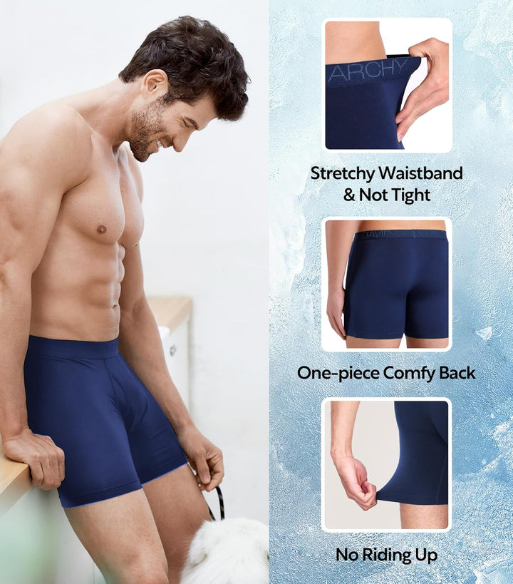 DAVID ARCHY Herren Boxershorts Mehrfachpack, Stretcken Klassischer Retroshorts, Unterhosen Männer, 5