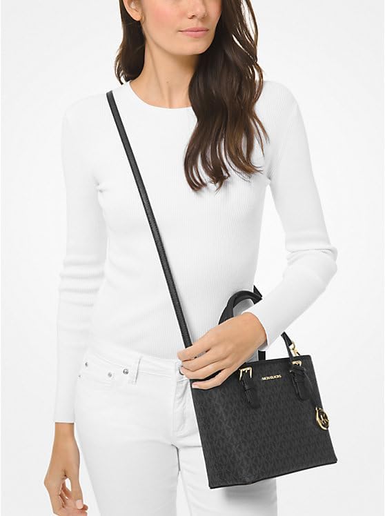Michael Kors Damen Tragetasche Black Sig/Gold, Black Sig/Gold