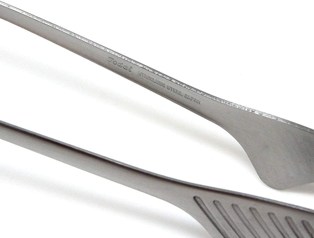 Todai Yakiniku Grillzange aus Edelstahl, rutschfest, silberfarben, 24 cm, Silberfarben