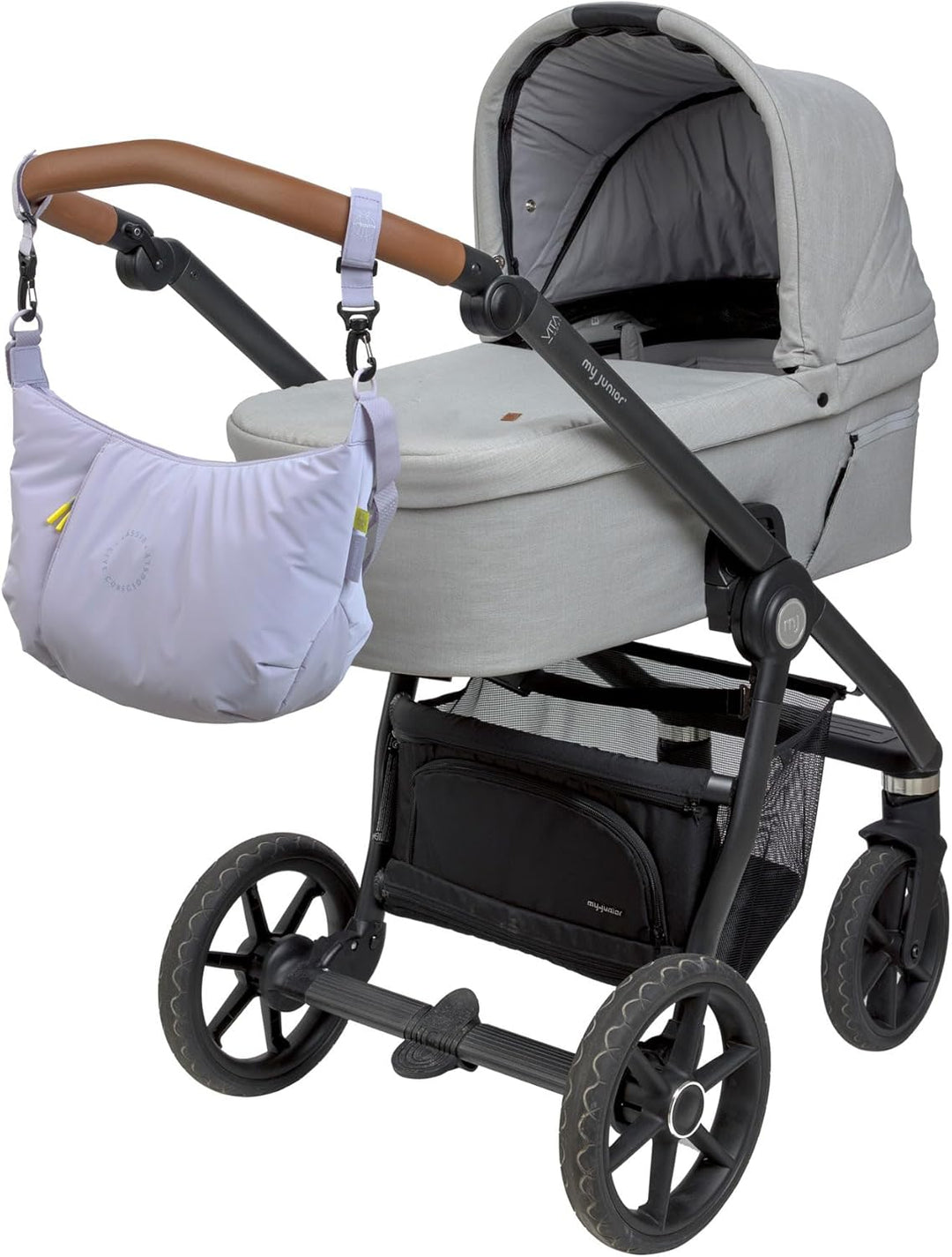 LÄSSIG Baby Wickeltasche zum Umhängen mit Wickelunterlage, Kinderwagenbefestigung, wasserabweisend/G