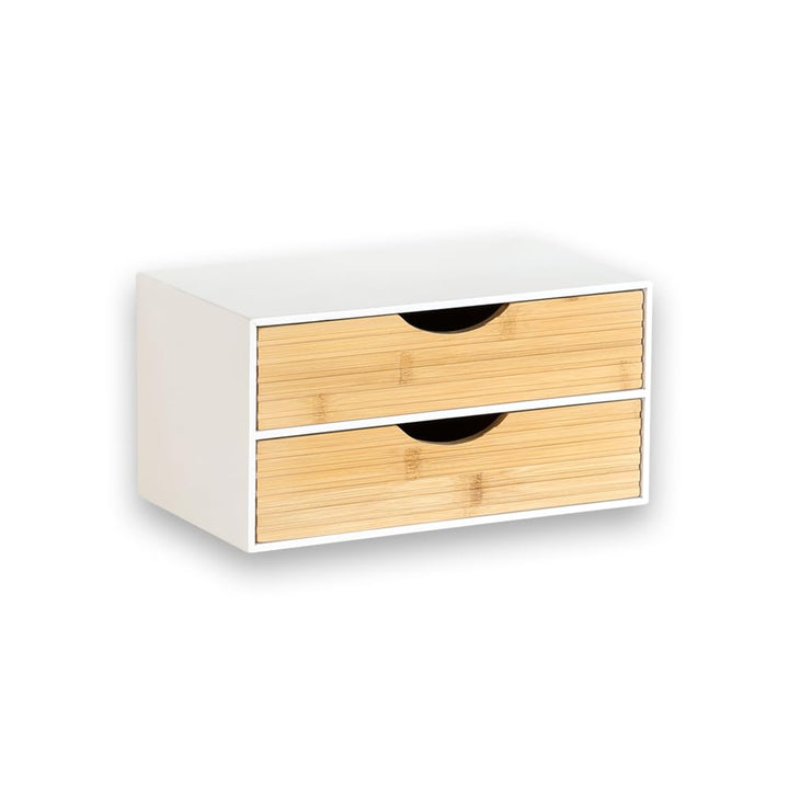 KESPER | Organizer mit 2 Schubladen, Material: FSC®-zertifizierte Spanplatte & Bambus, Masse: 27 x 1